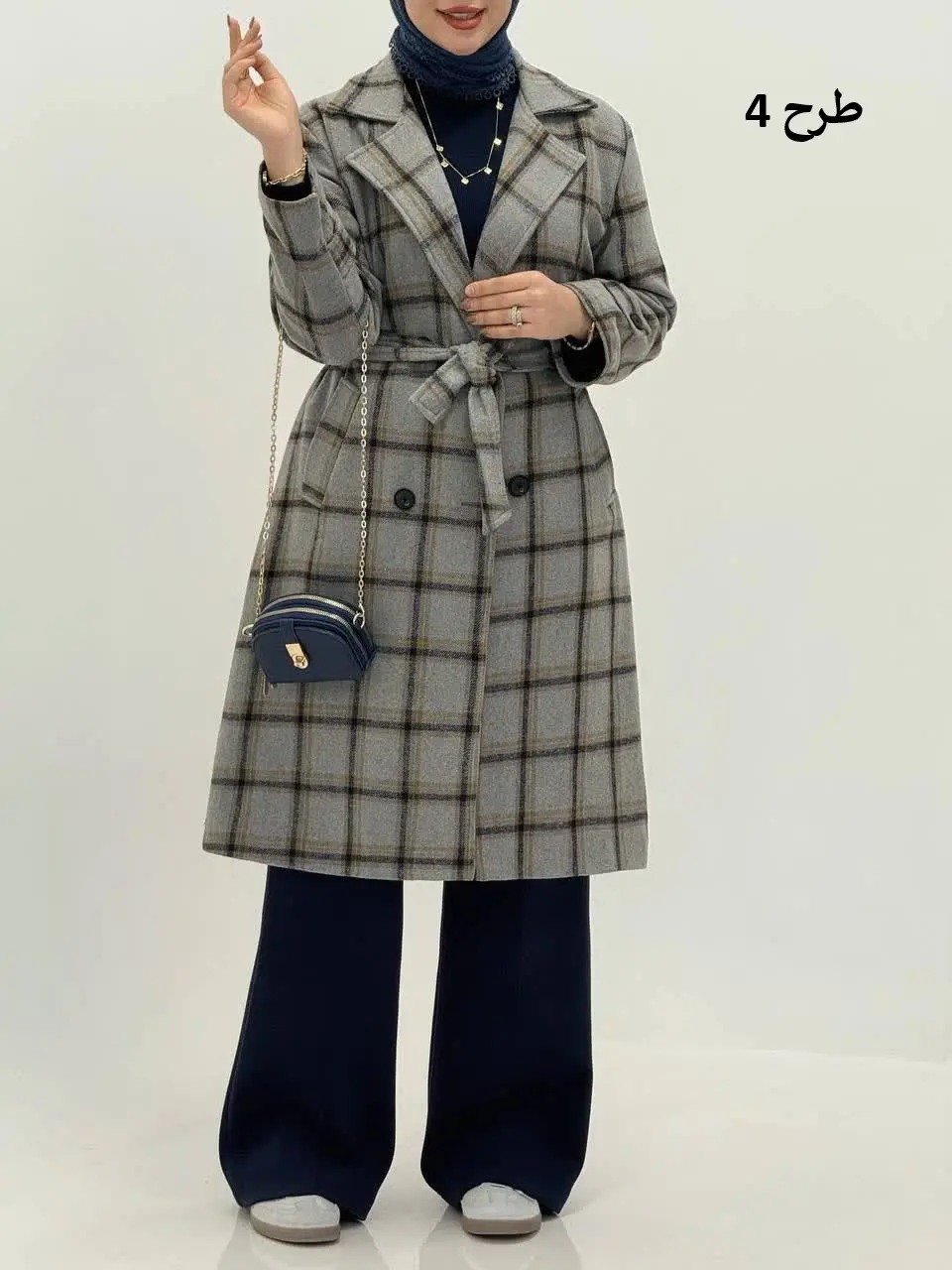 3697-پالتو چهارخونه آذین